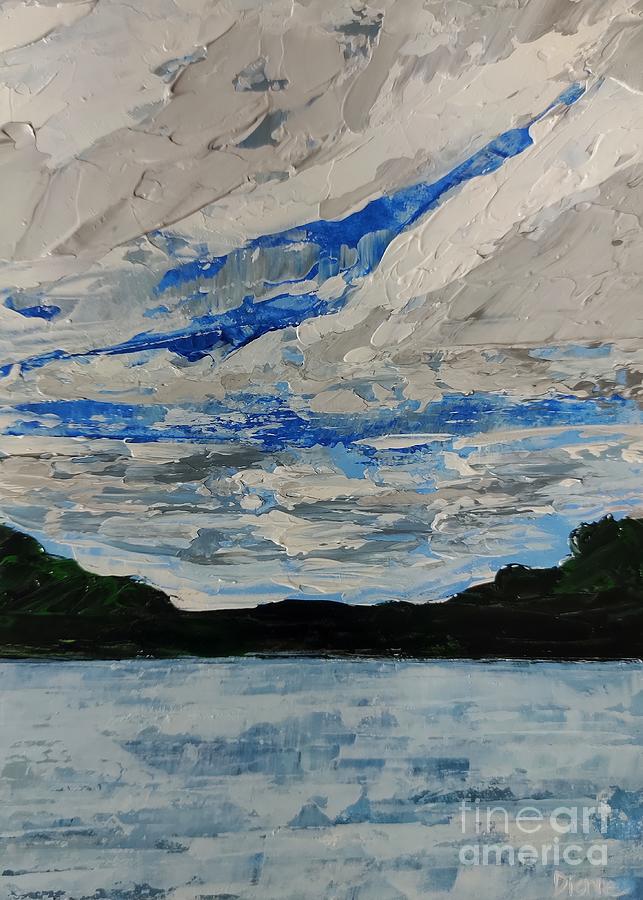 Clouds Over Thornapple River Painting by Lisa Dionne