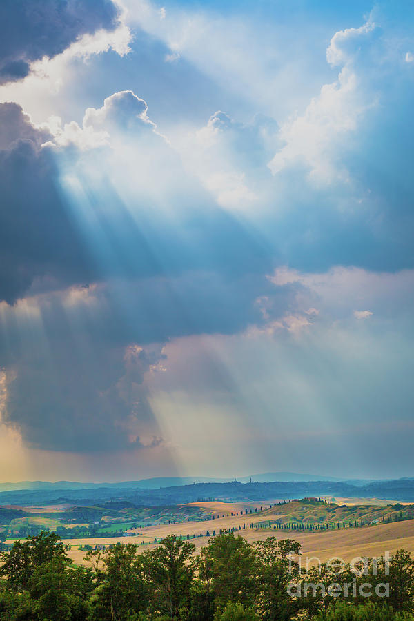 Inspirational Photograph - Clouds over Tuscany by Inge Johnsson