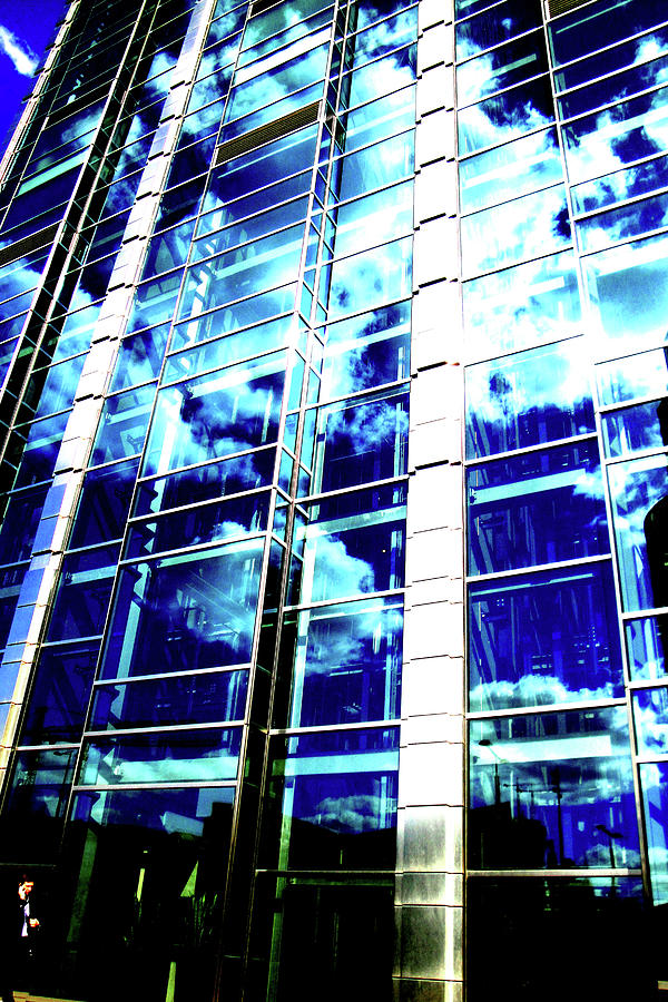 Clouds Reflecting In Skyscraper In Warsaw, Poland Photograph by John Siest