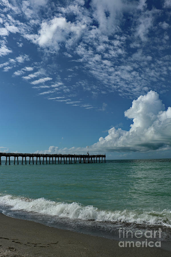 Venice Beach Photograph - Clouds Watching Over Venice Pier by Christiane Schulze Art And Photography