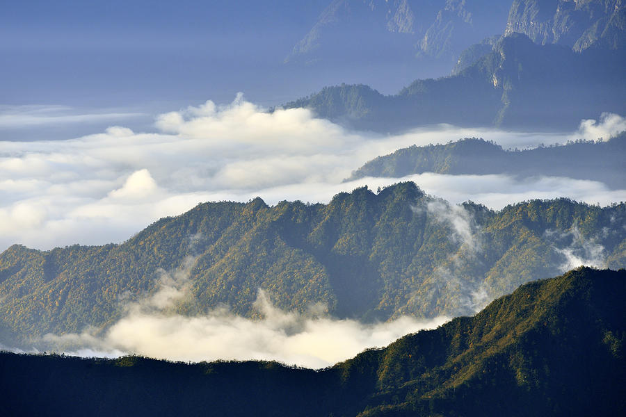 Cloudscape and Mountain at Morning Photograph by Zorazhuang