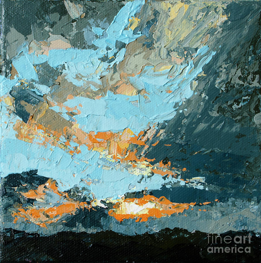 Cloudscape Stormy Sky at the Front Range Colorado in August Painting by Patricia Awapara Cloudscape Stormy Sky at the Front Range Colorado in August Painting by Patricia Awapara
