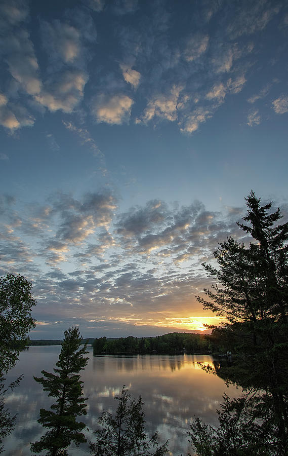 Cloudscape - Wollaston Lake - Ontario, Canada Photograph by Spencer Bush
