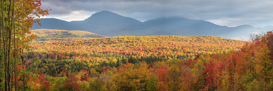 Cloudy Autumn Sunset Panorama Photograph by White Mountain Images