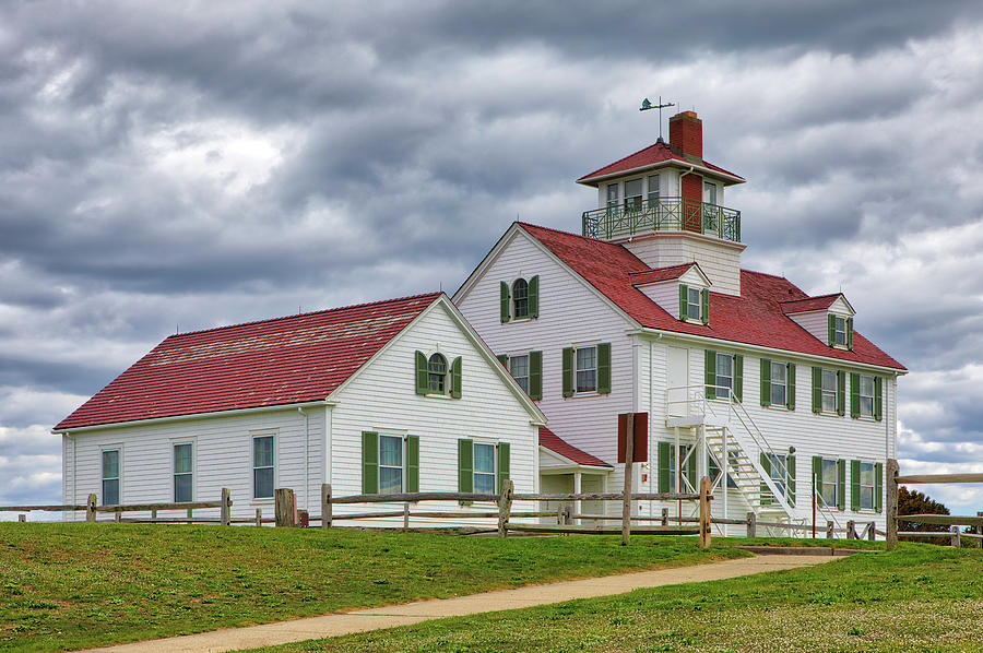 Cloudy day at Cape Cod Coast Guard Station Photograph by Juergen Roth