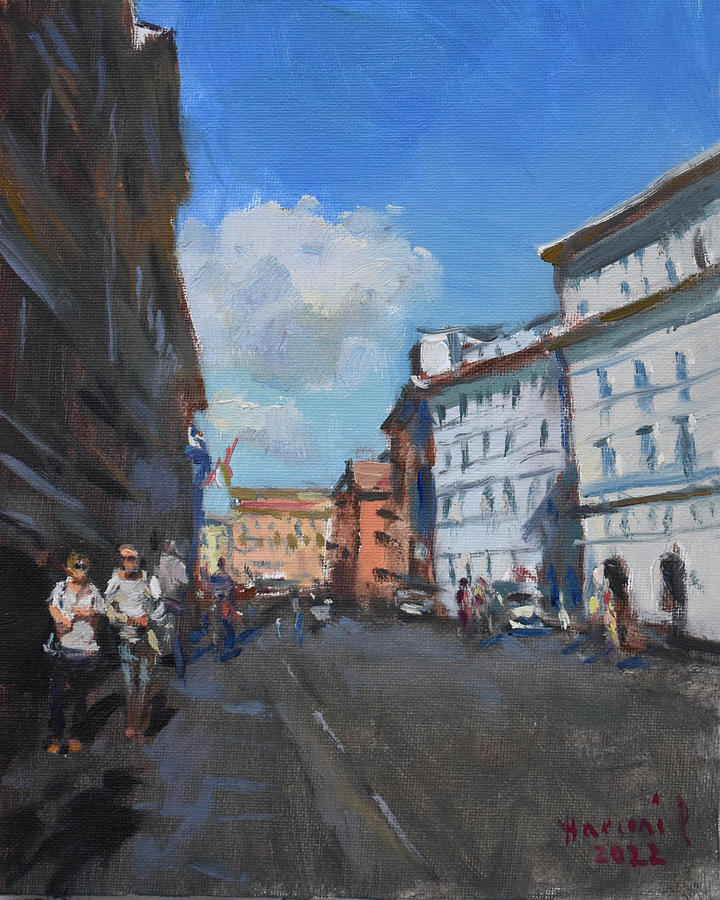 Cloudy Day in Rome Painting by Ylli Haruni