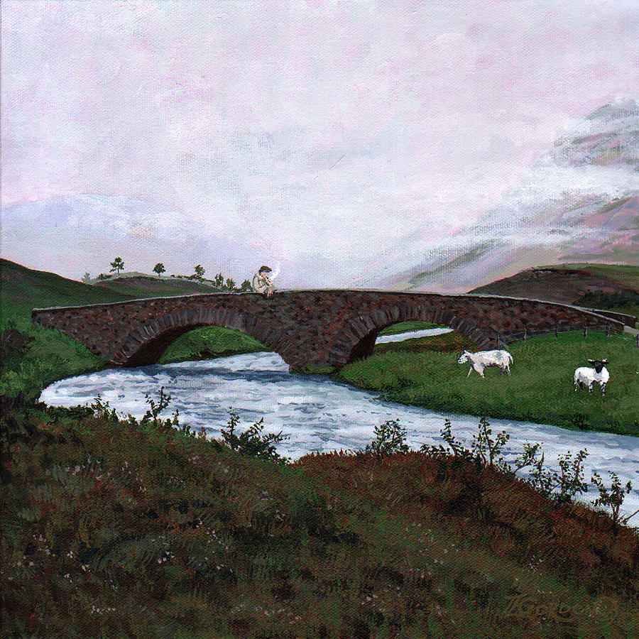 Cloudy day in the Highlands Painting by Timithy L Gordon