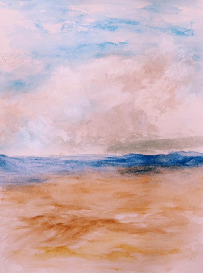 Cloudy Day Painting by M Diane Bonaparte
