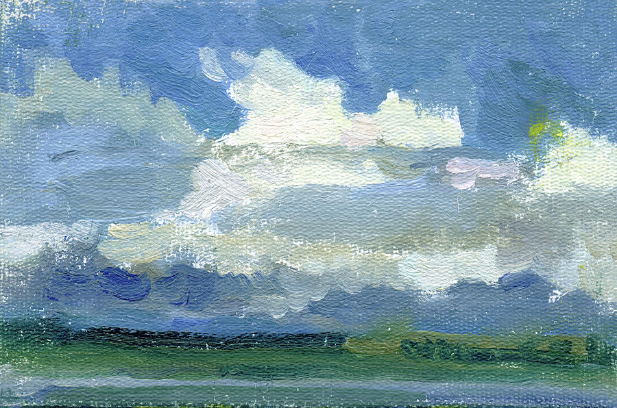 Nature Painting - Cloudy day by Margarita Simonova