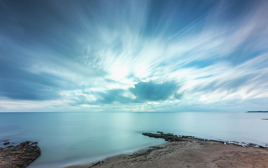 Cloudy horizon over the sea Photograph by Mirko Chessari
