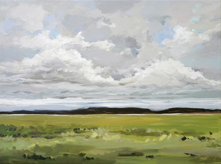 Cloudy Land Painting by Shina Choi - Fine Art America