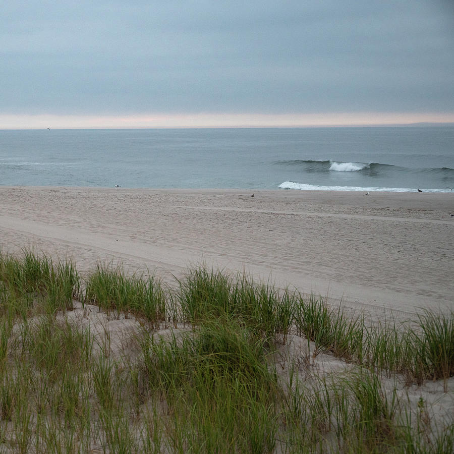 Cloudy Morning Beach Scene Photograph by Matthew DeGrushe Cloudy Morning Beach Scene Photograph by Matthew DeGrushe