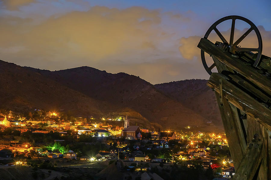 Cloudy Night at Virginia City Photograph by Marc Crumpler
