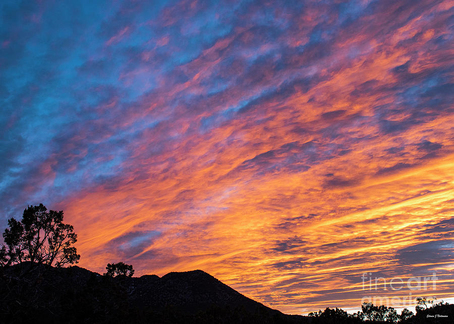 Cloudy Ortiz Mountain Sunset 2 Photograph by Steven Natanson