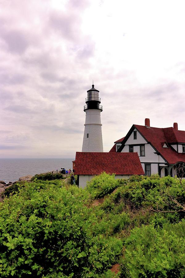 Cloudy Skies at Portland Head Light Photograph by Robert McCulloch - Pixels