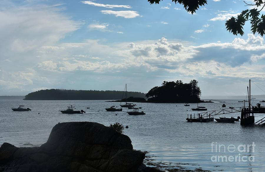 Cloudy Skies Over Casco Bay in Maine Photograph by DejaVu Designs - Pixels