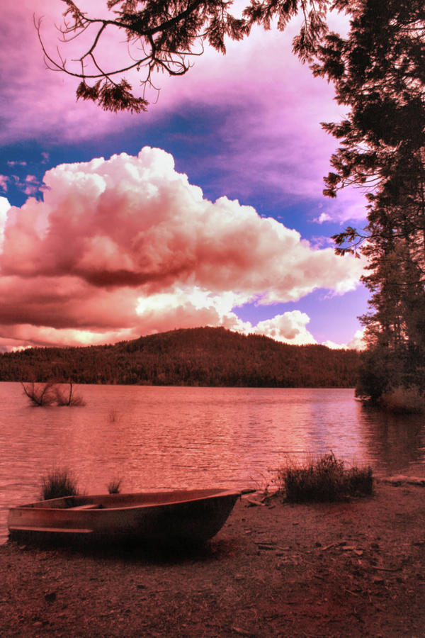 Cloudy Skies Over Scotts Flat Lake Photograph by Sally Bauer