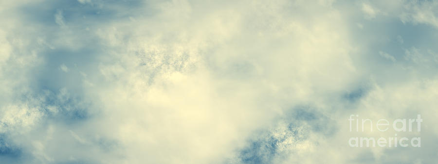 Cloudy Sky Background In Vintage Mood, Clouds Photograph
