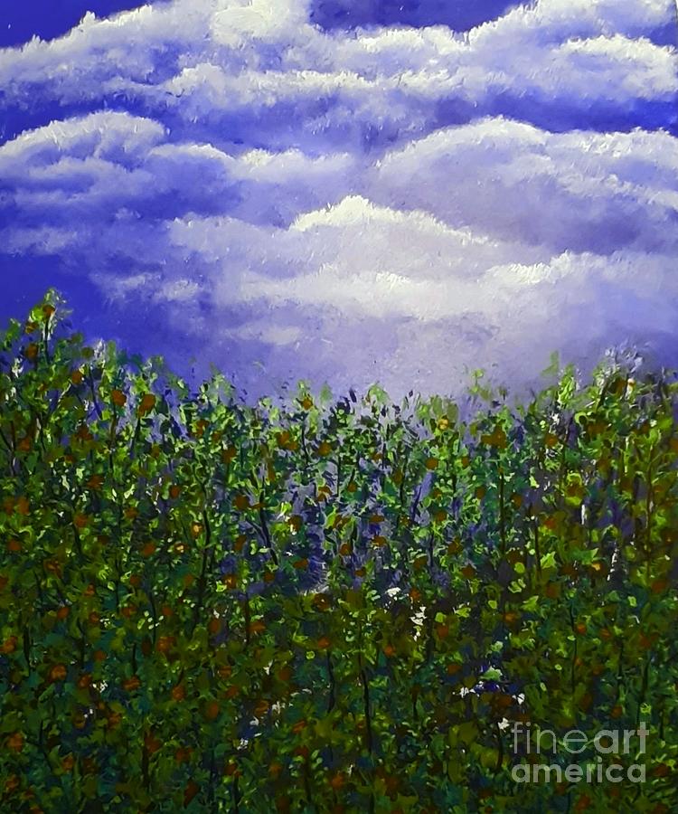 Abstract Painting - Cloudy sky by Shahriar Aghakhani