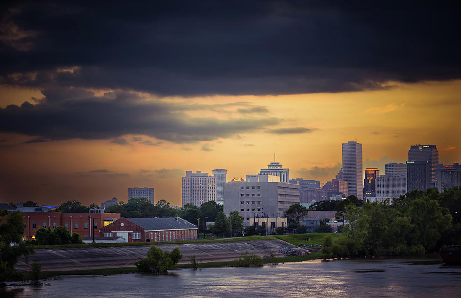 Cloudy Sunset Over New Orleans Photograph by Greg Mimbs