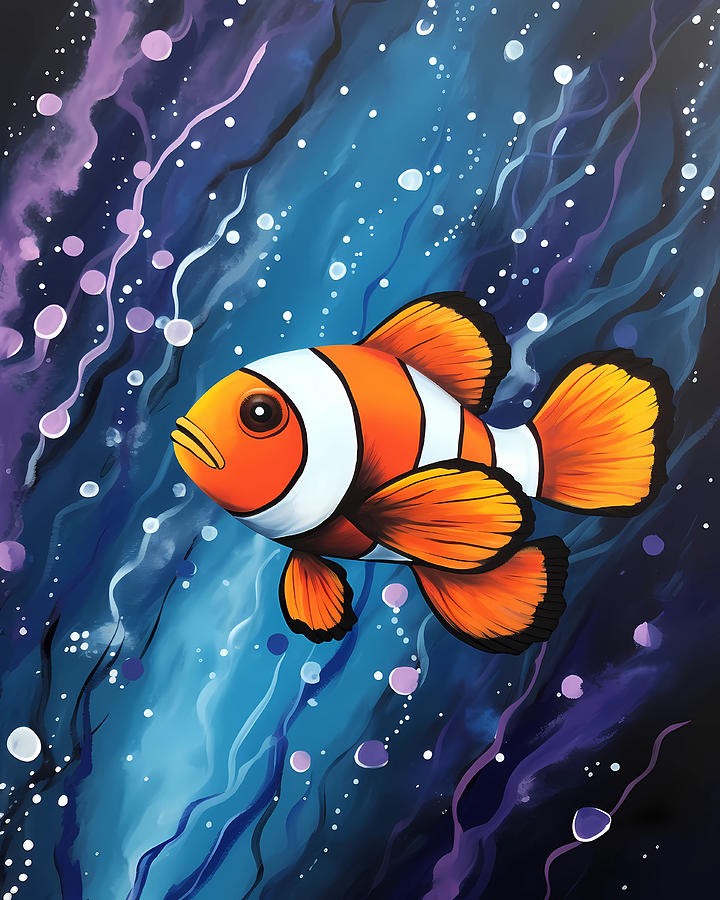 Clown Fish Digital Art by Peter Tinker - Pixels