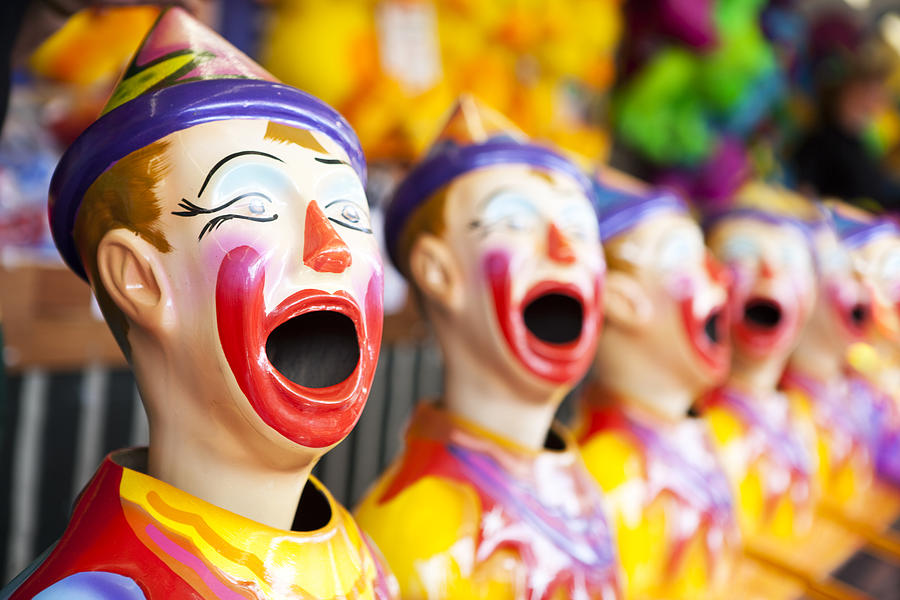 Clown head game at a fair Photograph by Djgunner