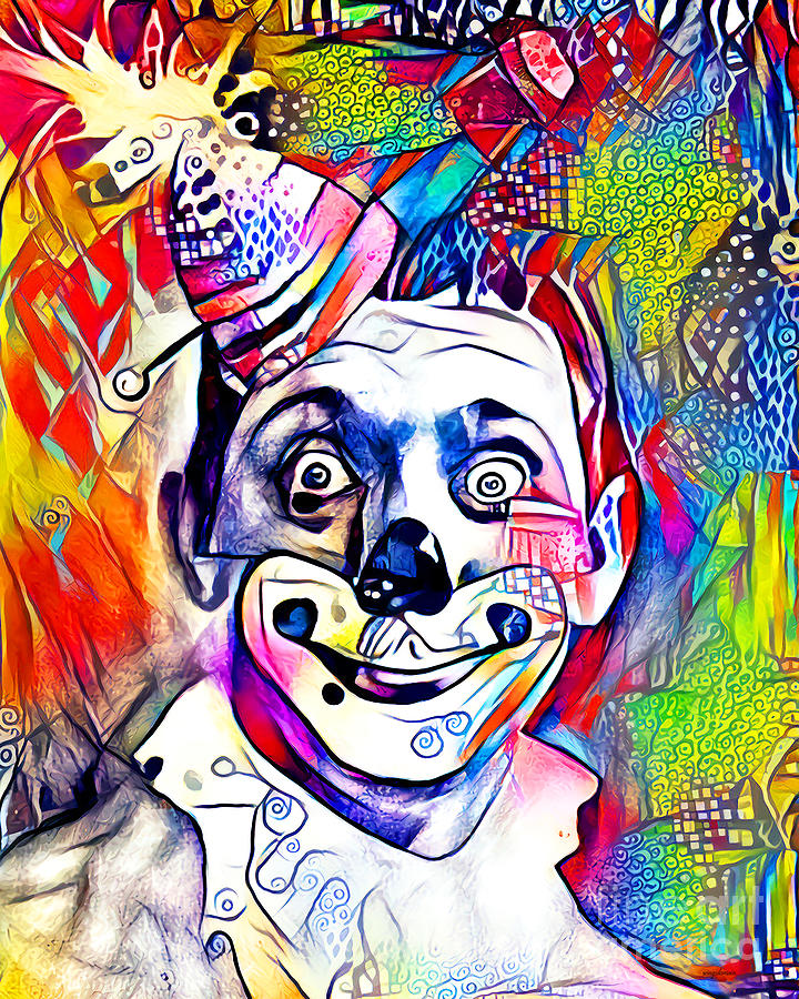 Clown in Contemporary Vibrant Colors 20201215 Photograph by Wingsdomain Art and Photography