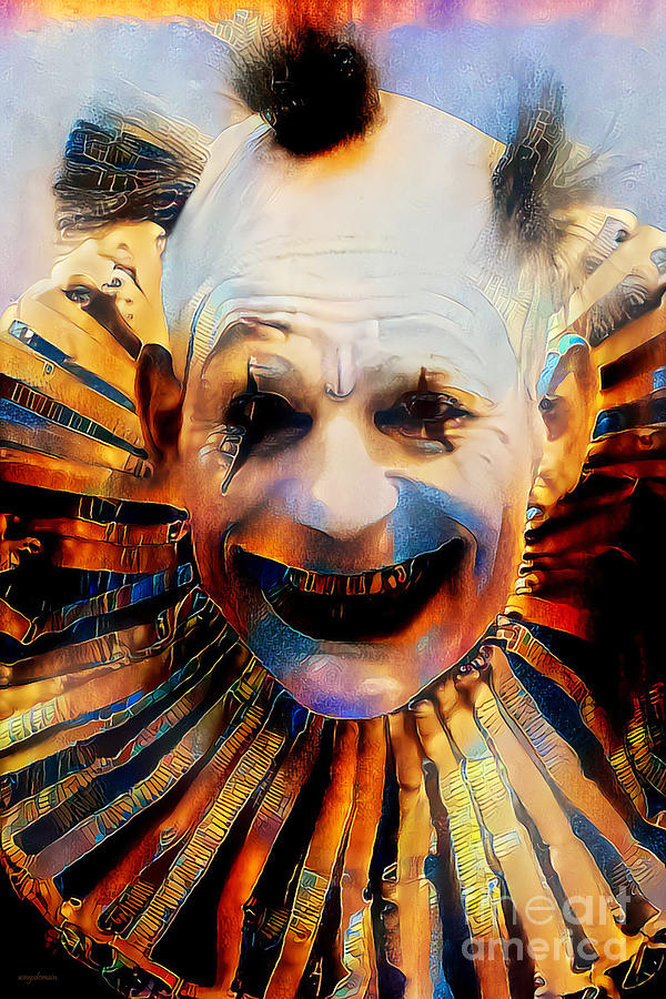 Clown in Vibrant Painterly Colors 20200517v8 Photograph by Wingsdomain Art and Photography