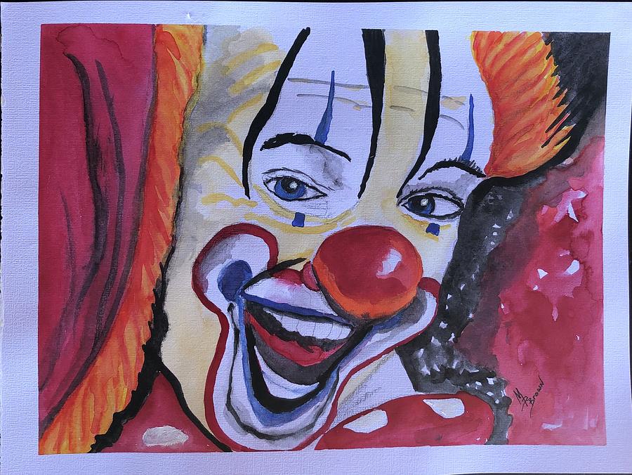 Clown Painting - Clown by Marty Brown