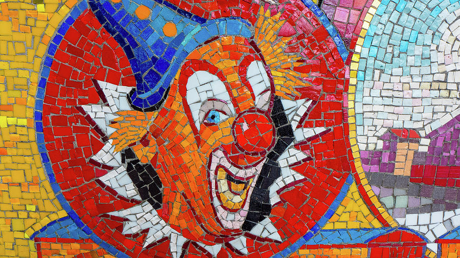 Clown Mosaic - Melbourne, Australia Photograph by David Morehead