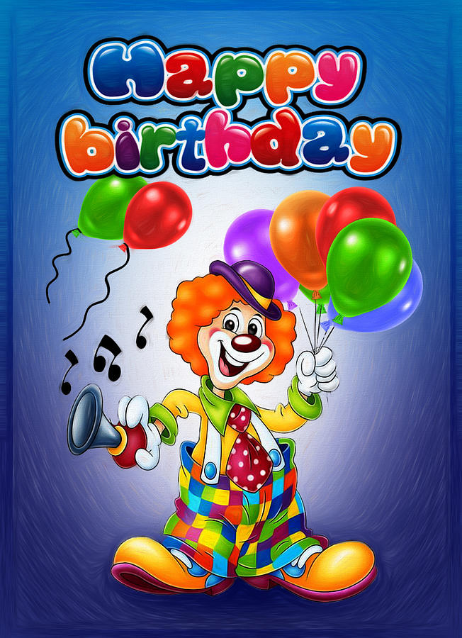 Clown with Balloons Digital Art by Rick Fisk