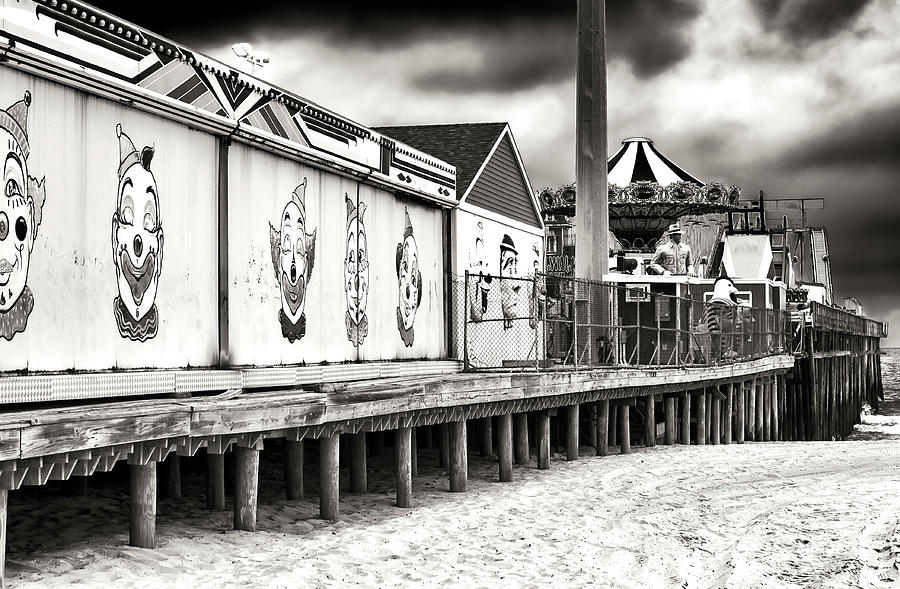 Clowns on the Pier at Seaside Heights in New Jersey Photograph by John Rizzuto