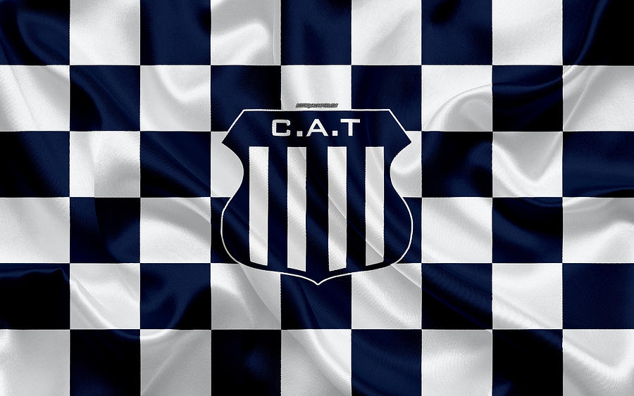 Club Atletico Talleres 4k logo creative art blue white checkered flag ...
