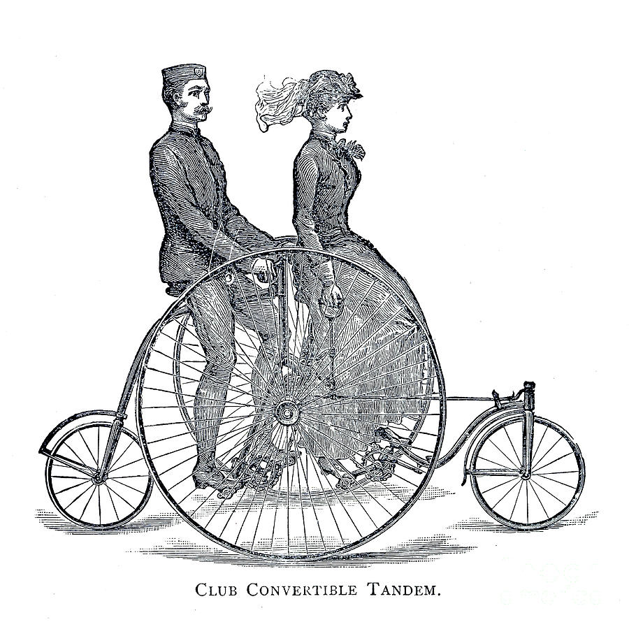 Club Convertible Tandem b1 Drawing by Historic illustrations