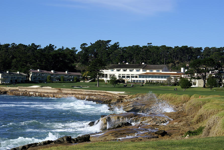 Clubhouse at Pebble Beach Digital Art by Barbara Snyder