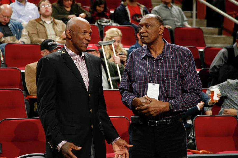 Clyde Drexler and Elvin Hayes Photograph by Bill Baptist