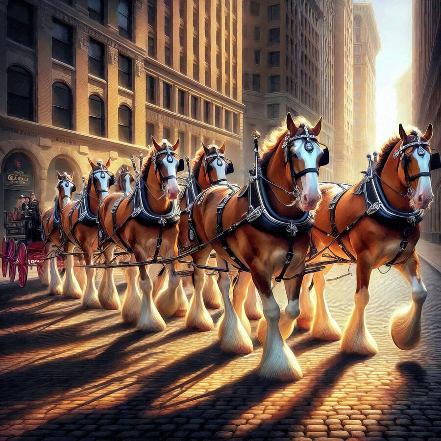 Clydesdale Team Digital Art by Donna Kennedy - Fine Art America