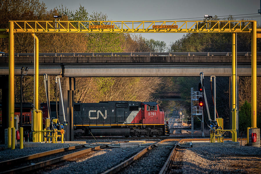 CN 5761 headed south at Fulton Kentucky Photograph by Jim Pearson