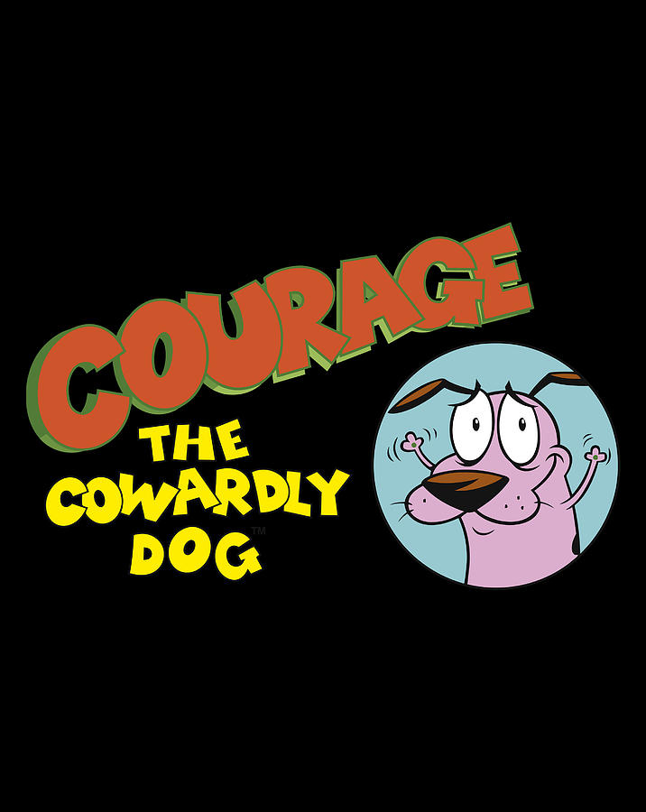 Cn Courage The Cowardly Dog Title Logo Drawing by Lucy Wilk