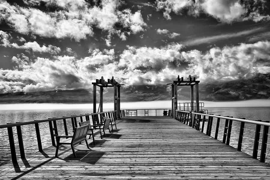 CN Ferry Dock Black and White Photograph by Allan Van Gasbeck