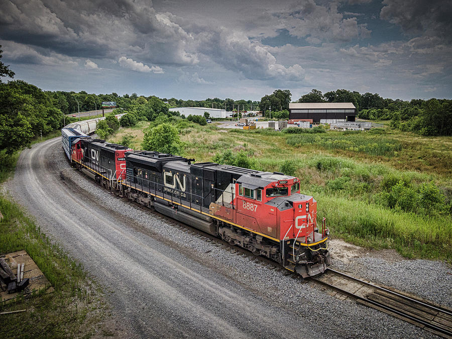 CN FUPD local heads into the PAL yard at Paducah KY Photograph by Jim Pearson