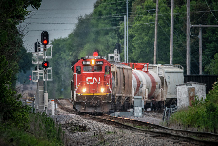 CN FUPD local heads south on the CN Bluford Subdivision West Paducah Ky Photograph by Jim Pearson