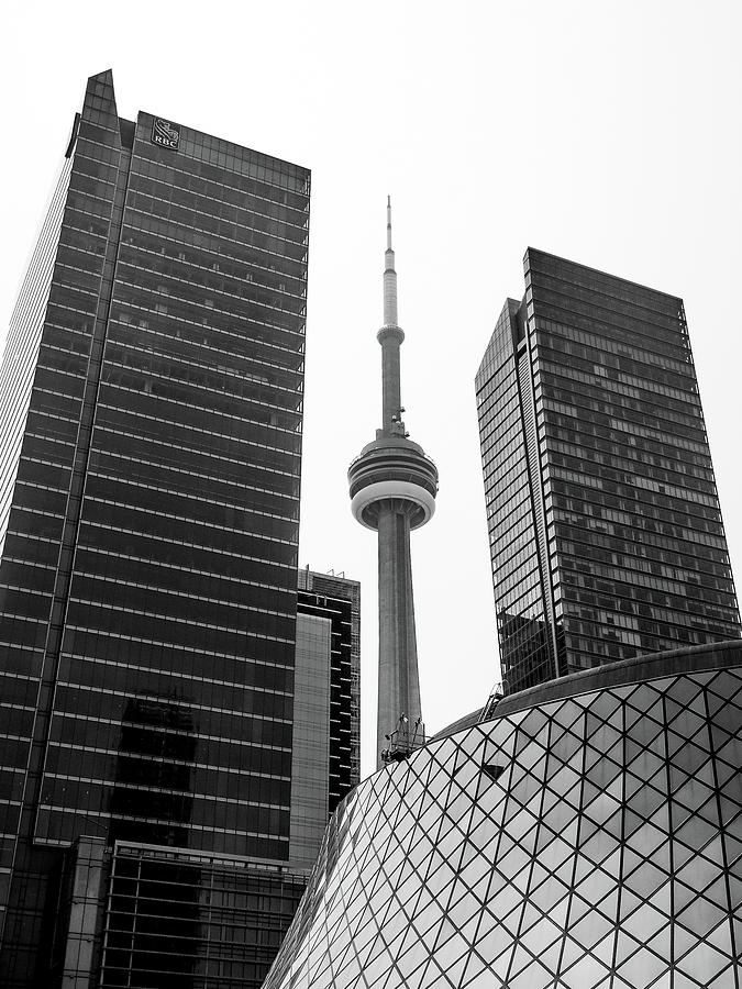CN Tower and Roy Thompson Hall in Downtown Toronto, Ontario, Canada Photograph by Pak Hong