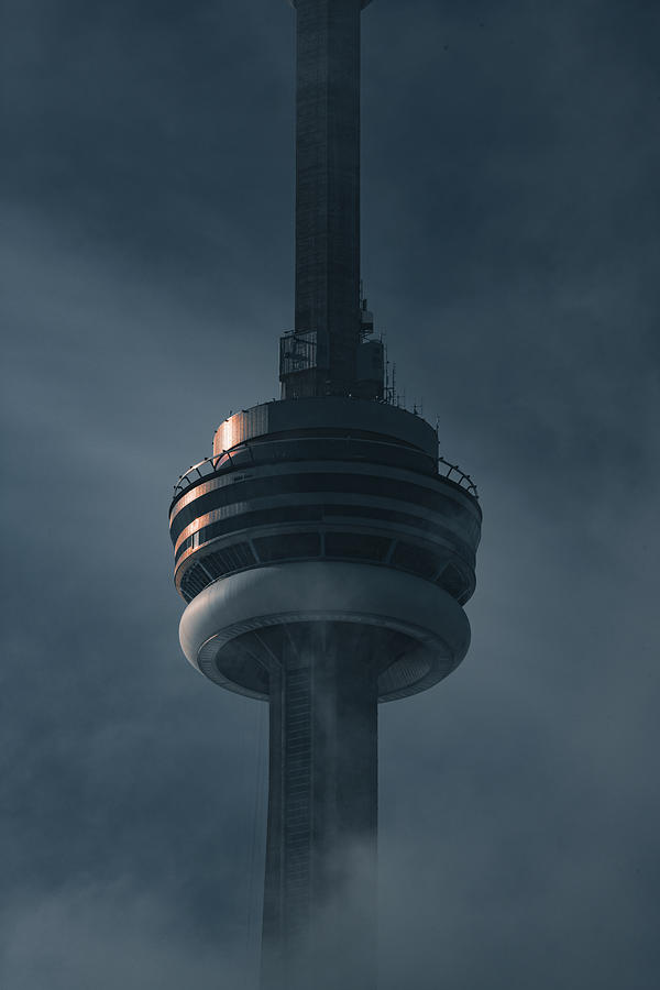 CN Tower in the Mist Photograph by Dee Potter
