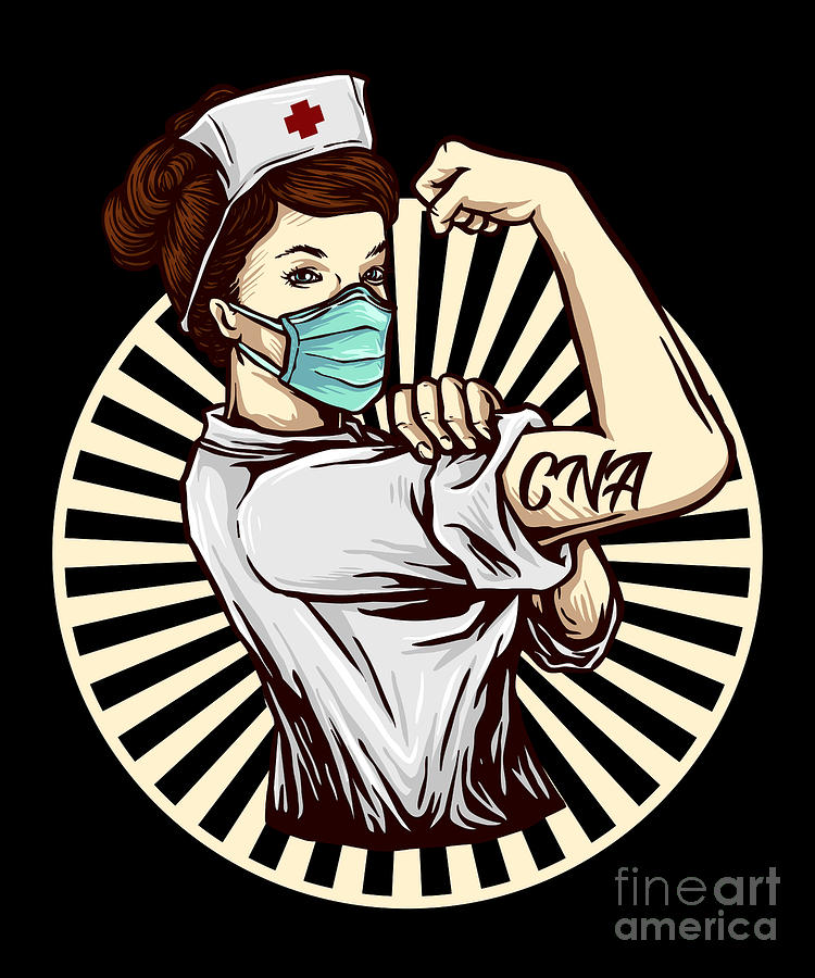 CNA Nursery Certified Nursing Assistant Doctor Gift Digital Art by
