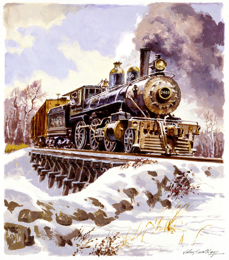 CNR E-6 Locomotive Painting by John Swatsley