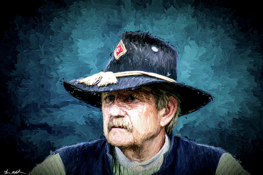 Co G 2nd WI Black Hat Officer Digital Art by Tommy Anderson