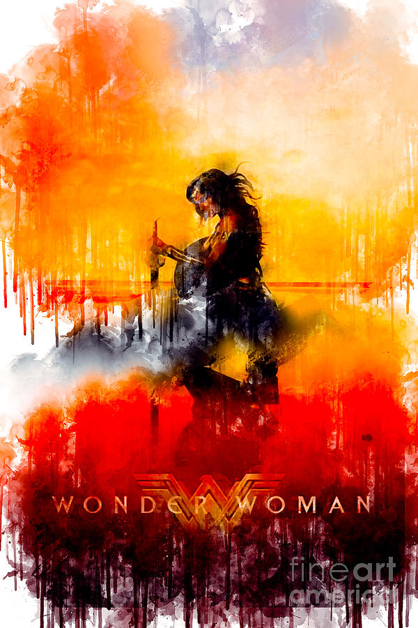 Co0165 Movie Wonder Woman Drawing By Tanya Prosacco Fine Art America