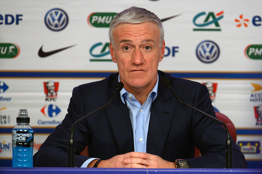 Coach of France Soccer Team Didier Deschamps Gives A Press Conference In Paris Photograph by Frederic Stevens