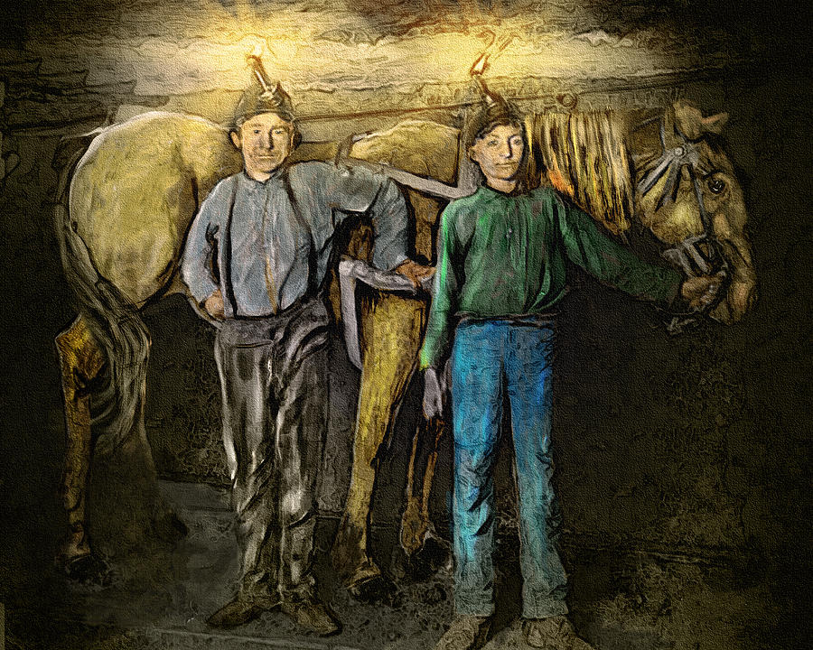 Coal Mine Children Digital Art by Mary Almond